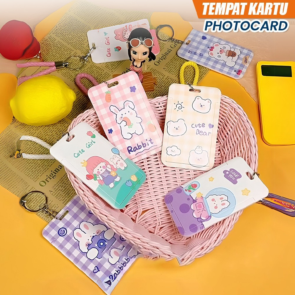 

ID Card Holder Motif Karakter Lucu Pelindung Kartu Name Tag / Tempat Kartu Akses Kantor MRT Busway E-Money Flazz Lanyard Stockami C1240