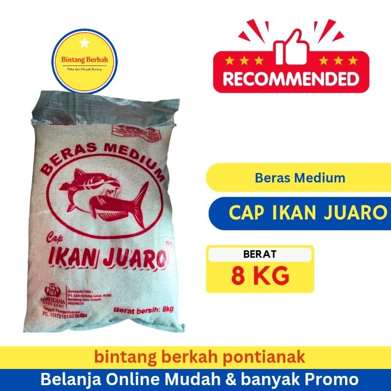 

Beras Medium Cap Ikan Juaro Berat 8 Kg