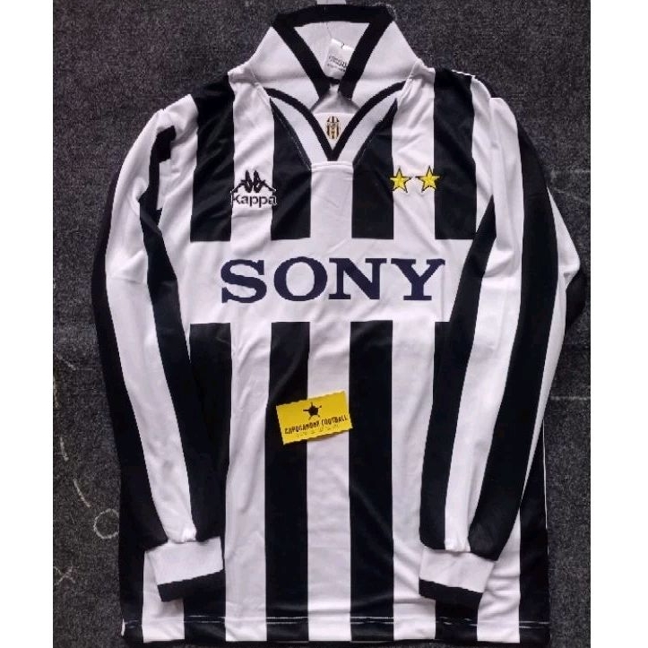 BAJU jERSEY Juventus Juve RETRO 1994 94 1995 1996 1997 95 96 97 HOME S0NY Blokecore Skena Ls longsle