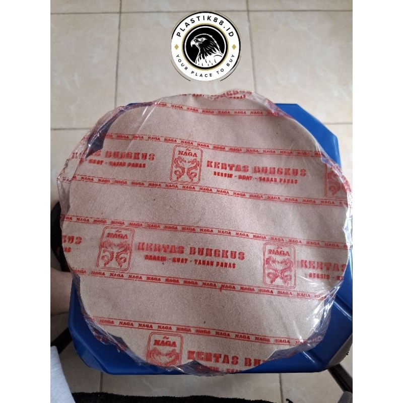 [150lbr] Kertas Nasi BUNGA / Kertas Bungkus Cap Naga / Alas Kertas untuk Piring Rotan - Tahan Air & 