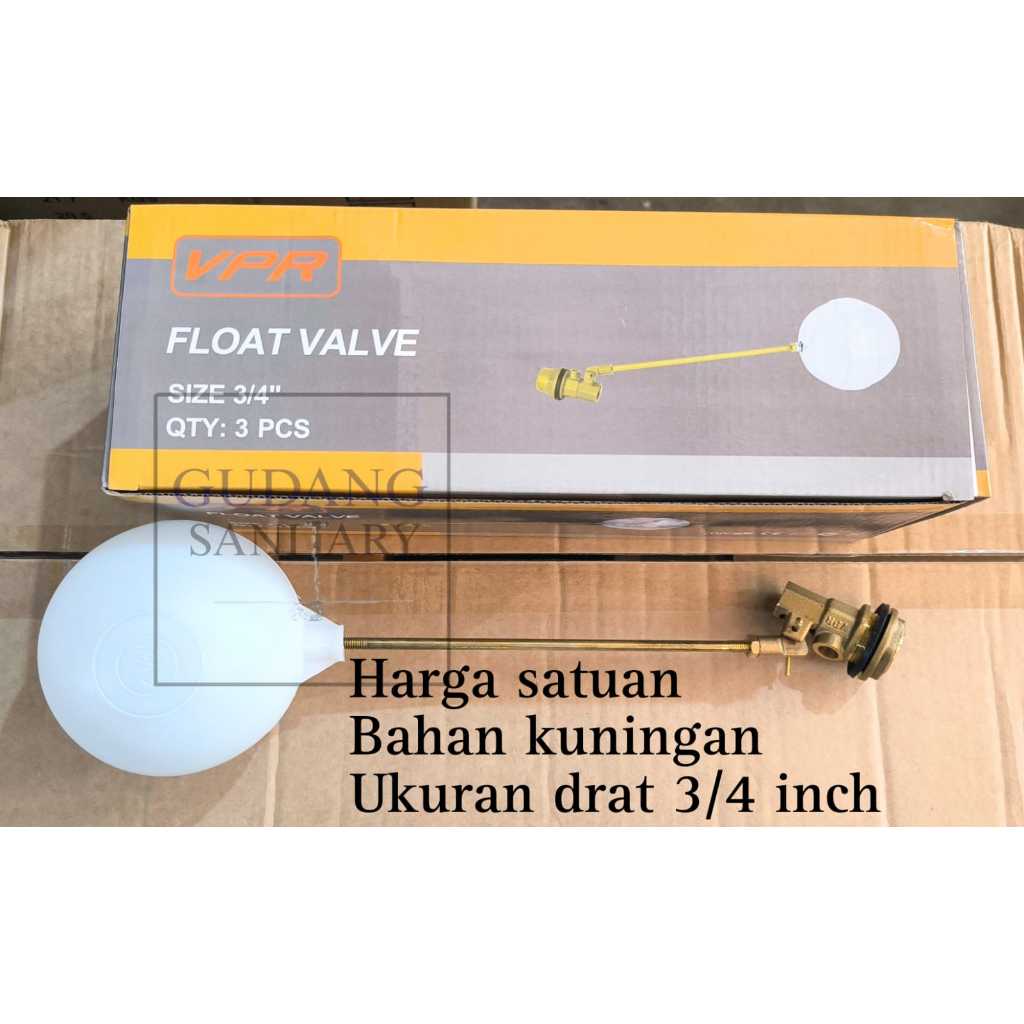 Pelampung bola otomatis kuningan drat 3/4 inch pelampung toren bak