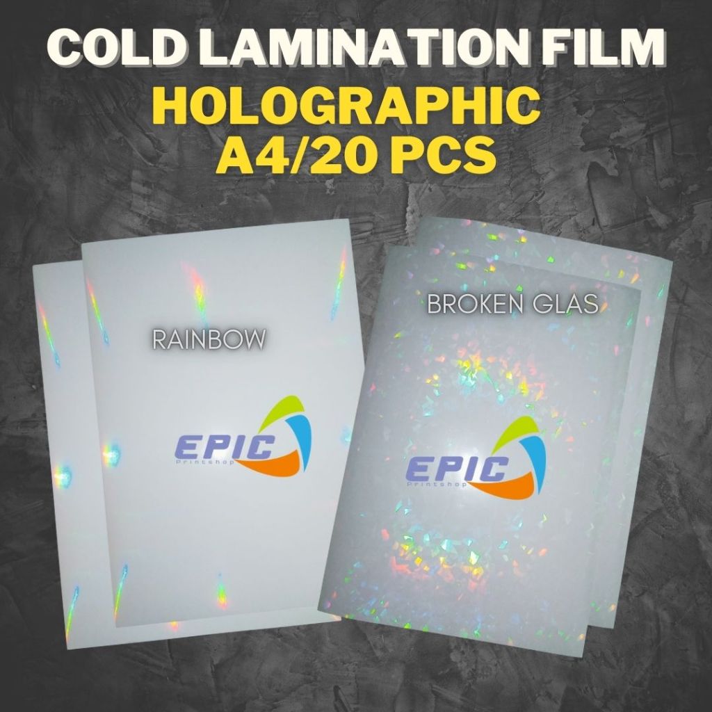 

Cold Lamination Film Holographic Rainbow A4/20 pcs/pack