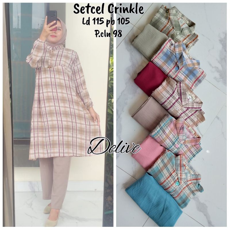 SETCEL LONG CRINKLE//SETCEL CRINKLE MOTIF SALUR//SETCEL CRINKLE