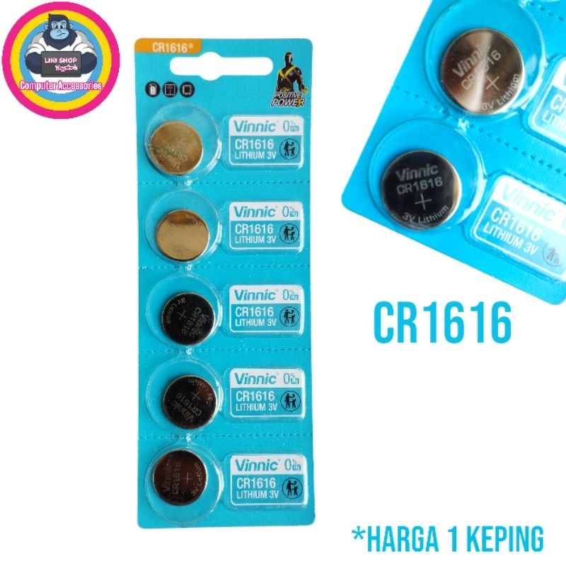 Baterai Kancing Cmos Jam remote mobil / motor kode CR 1616 cr1616