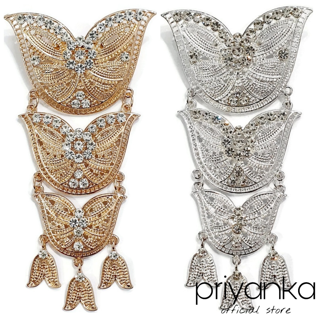 Bros Kebaya Susun Kutubaru Bunga Untuk Pesta/Bros Asesoris Wanita Mewah Elegan/Bros Etnik Besar