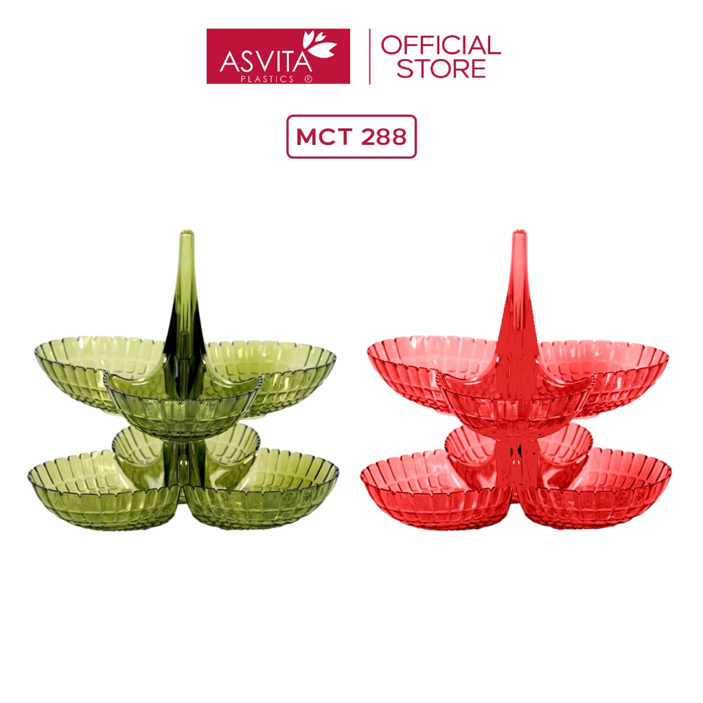 Asvita Mecca Candy Tray Wadah Makanan Plastik Susun 2 Food Grade Mct 288