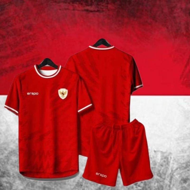 1 stel jersey timnas indonesia erspo dewasa stelan anak kaos bola unisexs terbaru
