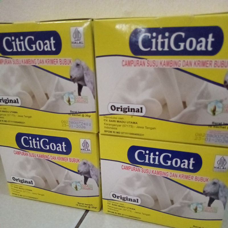 

susu kambing etawa /citigoat 1 box isi 10 saset x 20gr