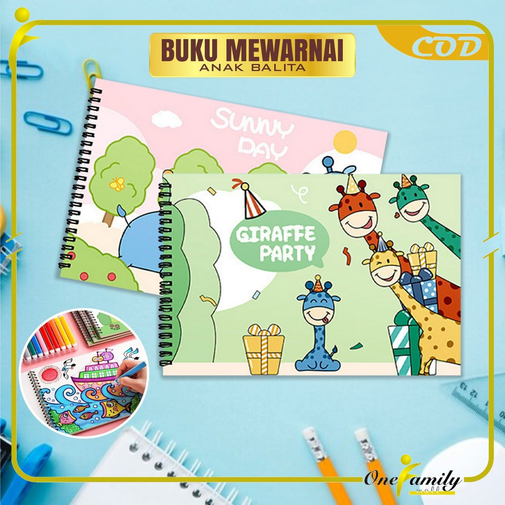 

ONE-A62 Buku Gambar A4 30 Lembar Drawing Book Buku Mewarnai Anak Balita Painting Book / Buku Menggambar Buku Sketsa Gambar Lukis