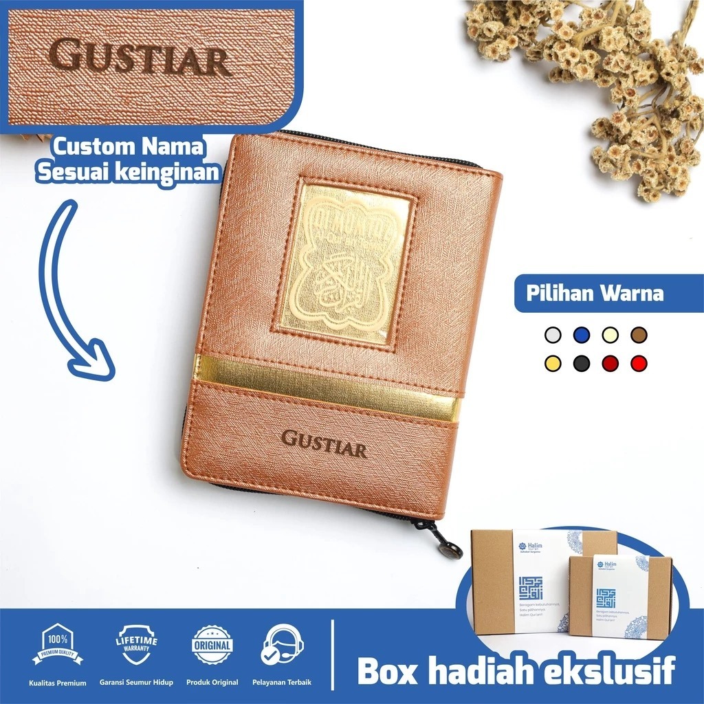 Al Quran Tajwid Al-Mumtaz A6 Resleting -  Al Quran Custom Nama -  Al Quran Tajwid Murah A6