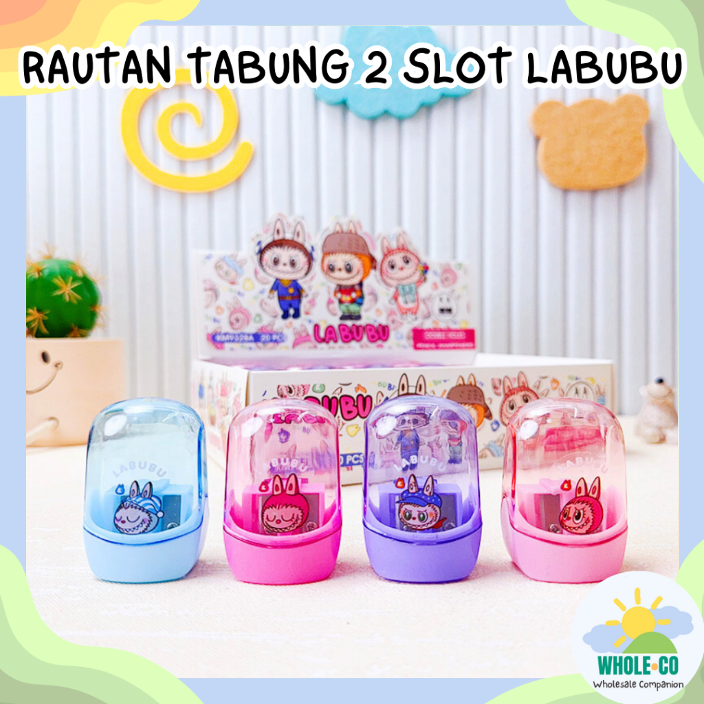 

Rautan Tabung 2 Slot Labubu Premium Peruncing The Monsters Pastel Lucu Unik Imut Termurah Grosir Cod