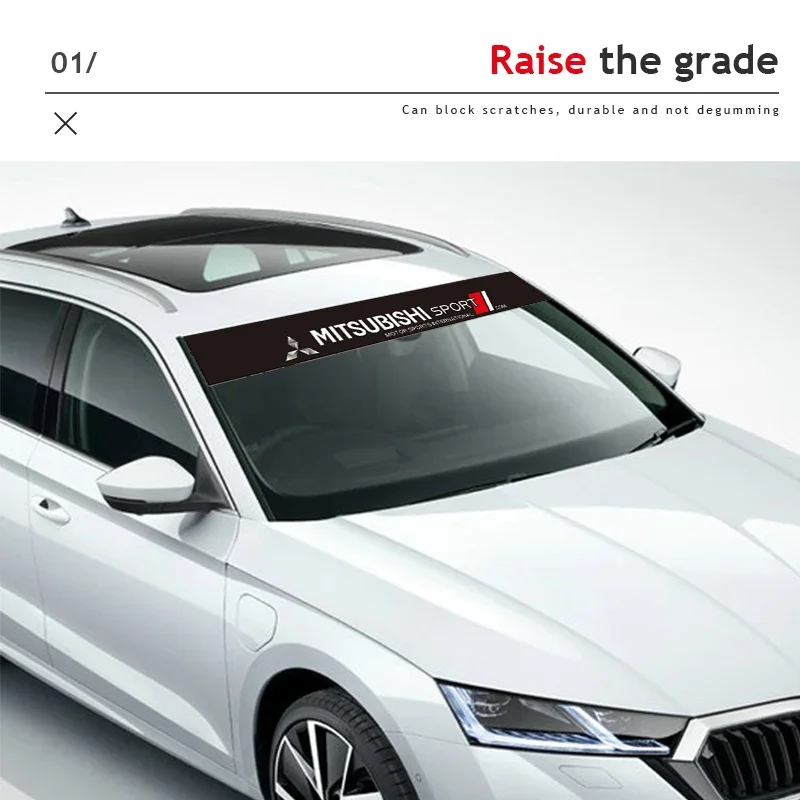 New Aksesori Otomotif Stiker Kaca Depan Belakang Mobil untuk Mitsubishi Eclipse Lancer Outlander Paj