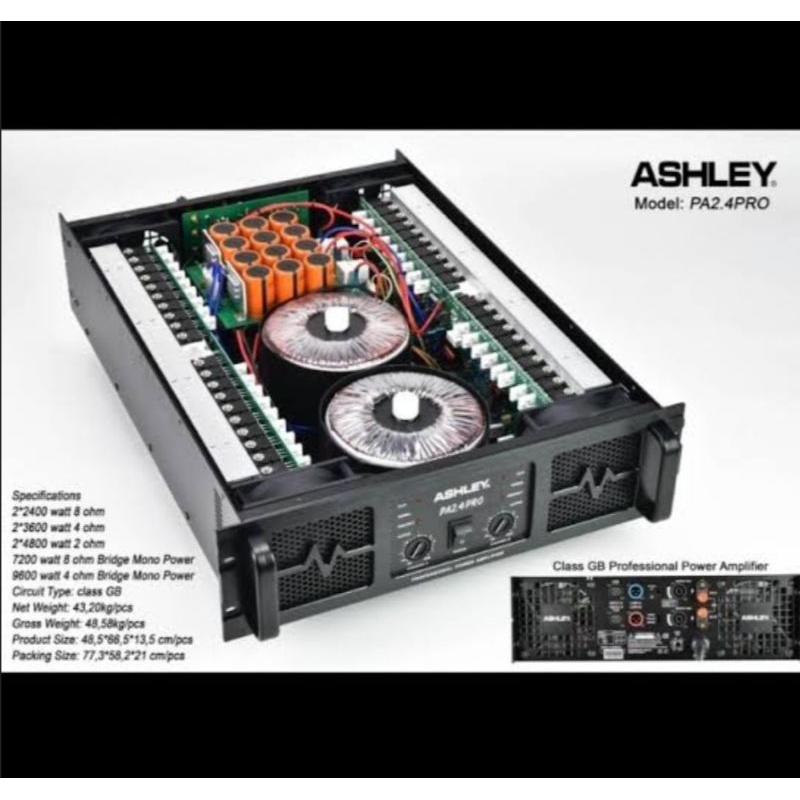 POWER AMPLIFIER ASHLEY PA2.4 PRO CLASS GB
