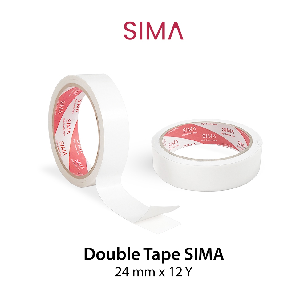 

DOUBLE TAPE SIMA 24 mm x 12 Yard Perekat 2 Sisi Double Side Tape 1 Inch
