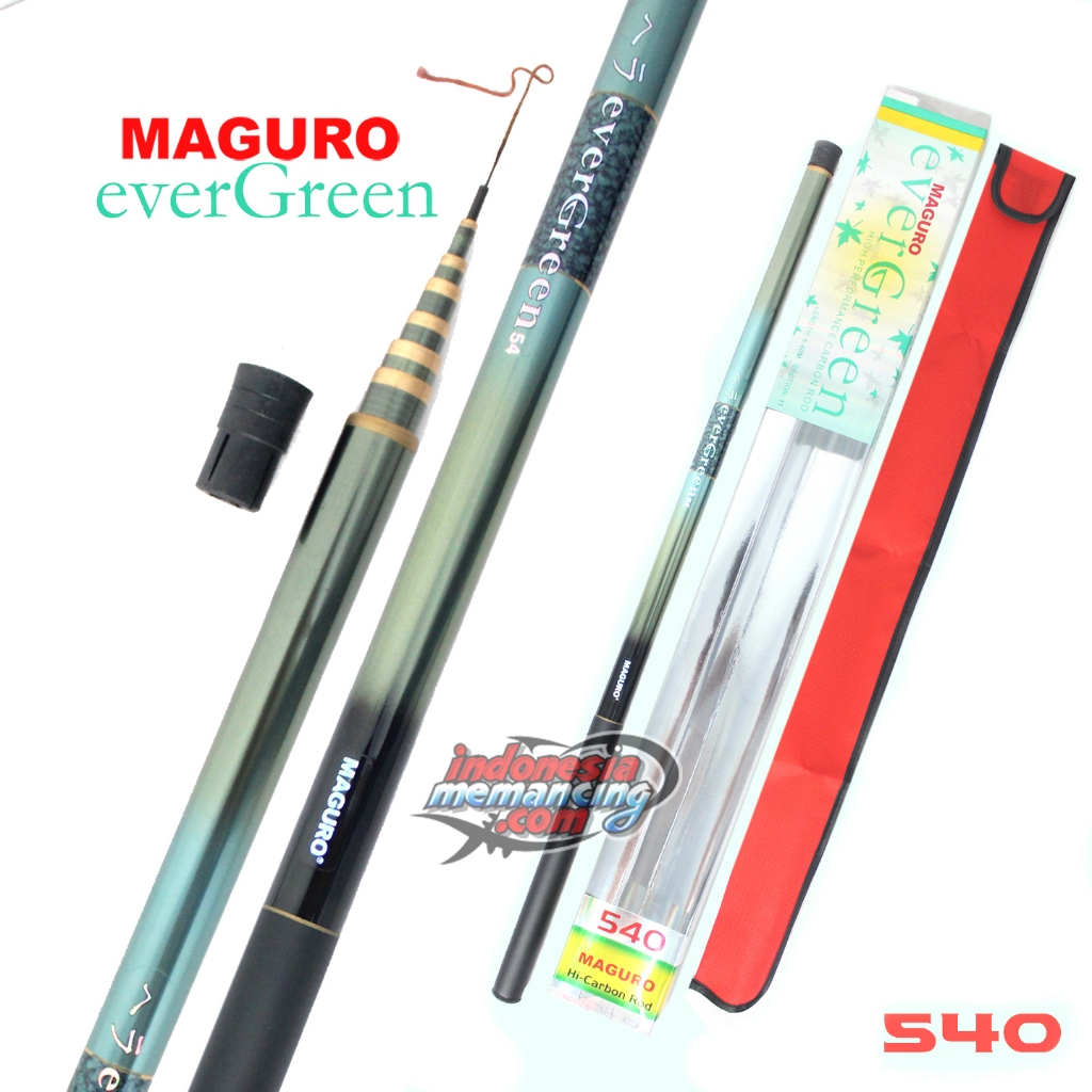 Joran Tegek MAGURO EVERGREEN | 540 630 720cm | Carbon | Kaku Teleskopik ~ IM Store