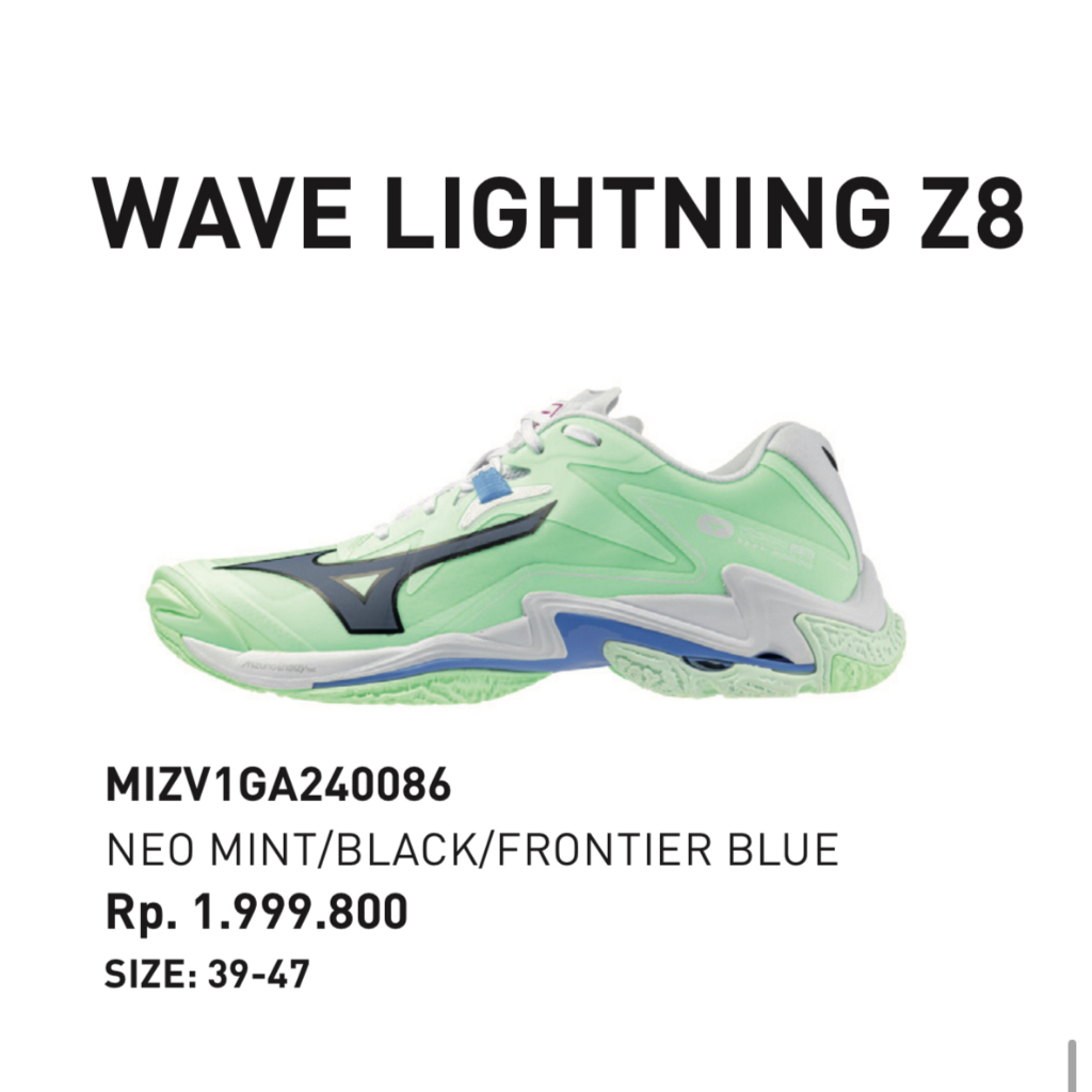 Sepatu Mizuno Wave lightning Z7 Z8  WLZ7 WLZ8 WLZ WL Z 7 8 Original