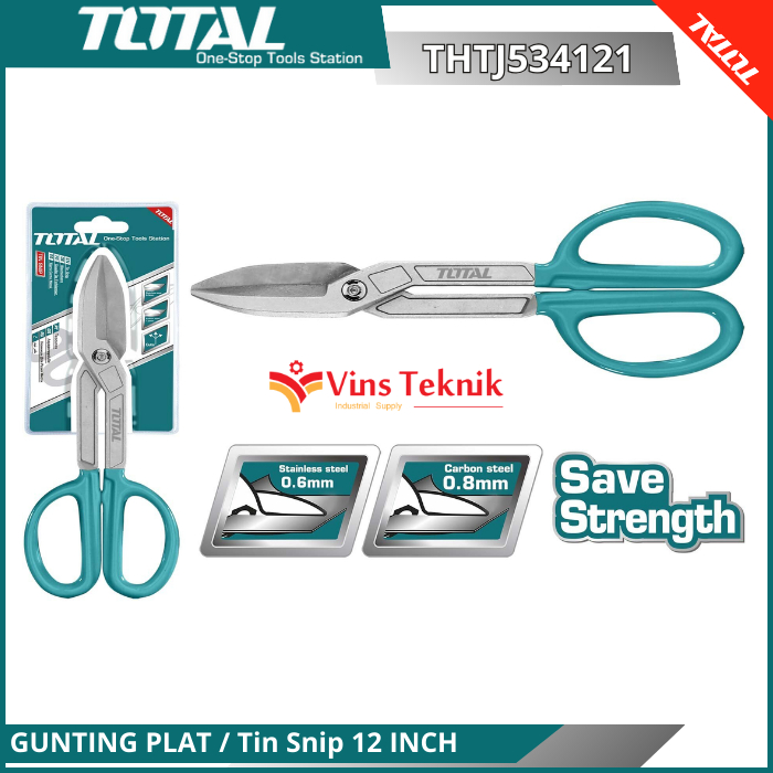 

TOTAL THTJ534121 GUNTING SENG GUNTING PLAT Tin Snip 12 INCH