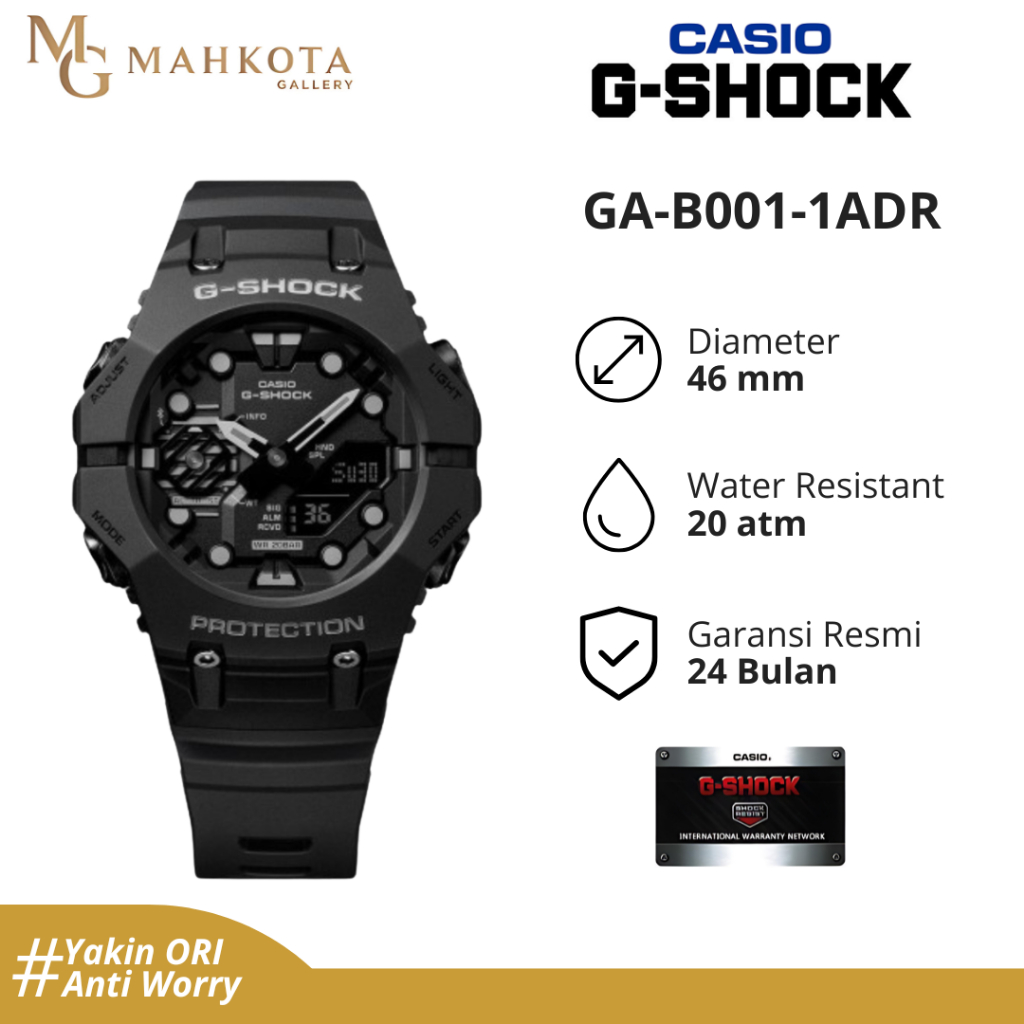 Jam Tangan Pria Casio G-Shock GA-B001-1ADR Strap Karet Analog-Digital Original Bergaransi Palembang