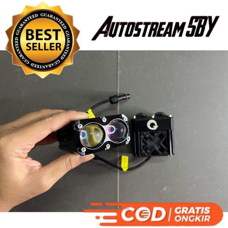 Q7 Mini Projie 2 Mata | Lampu Sorot Mobil, Lampu Mini Projie Mobil, Mini Proji, Lampu Mobil