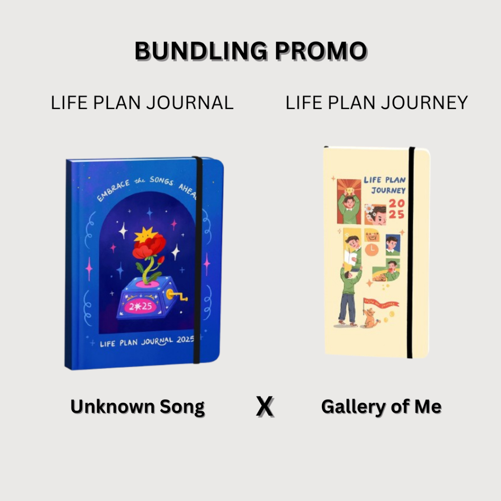 

PROMO BUNDLING PLANNER | LIFE PLAN JOURNAL UNKNOWN SONG + LIFE PLAN JOURNEY GALLERY OF ME