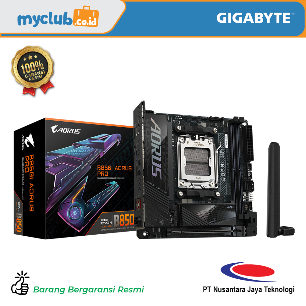 Gigabyte Motherboard AMD B850I AORUS PRO Socket AM5 2 x DDR5 Mini-ITX