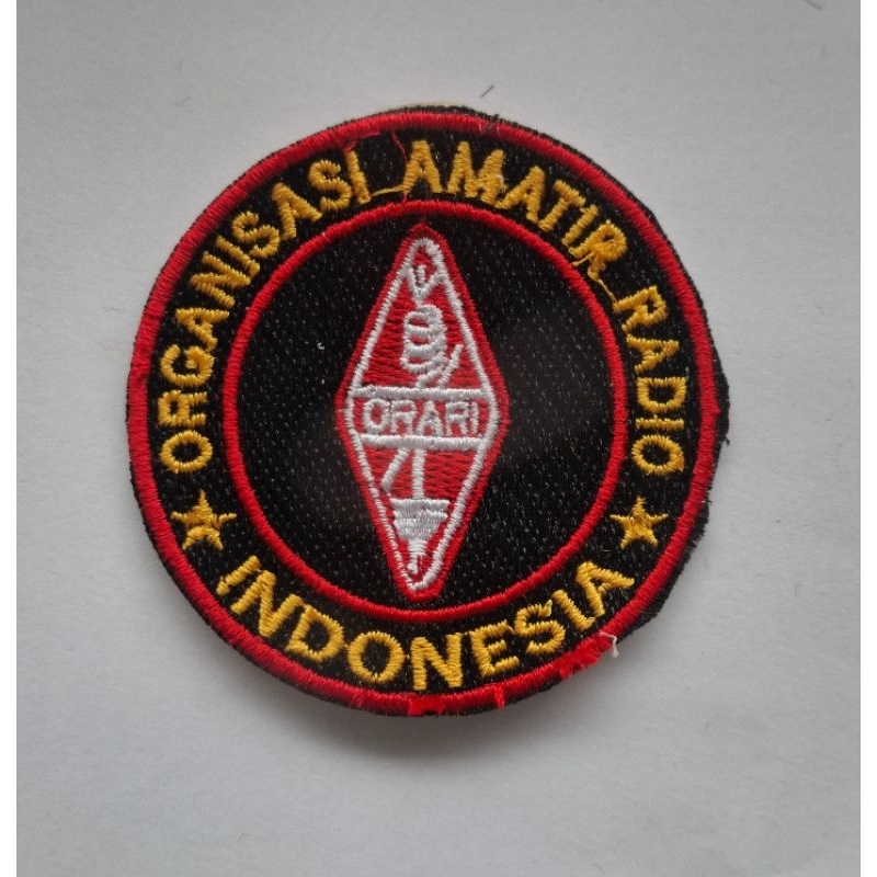 bordir logo orari dasar hitam , bagde orari , logo ormas