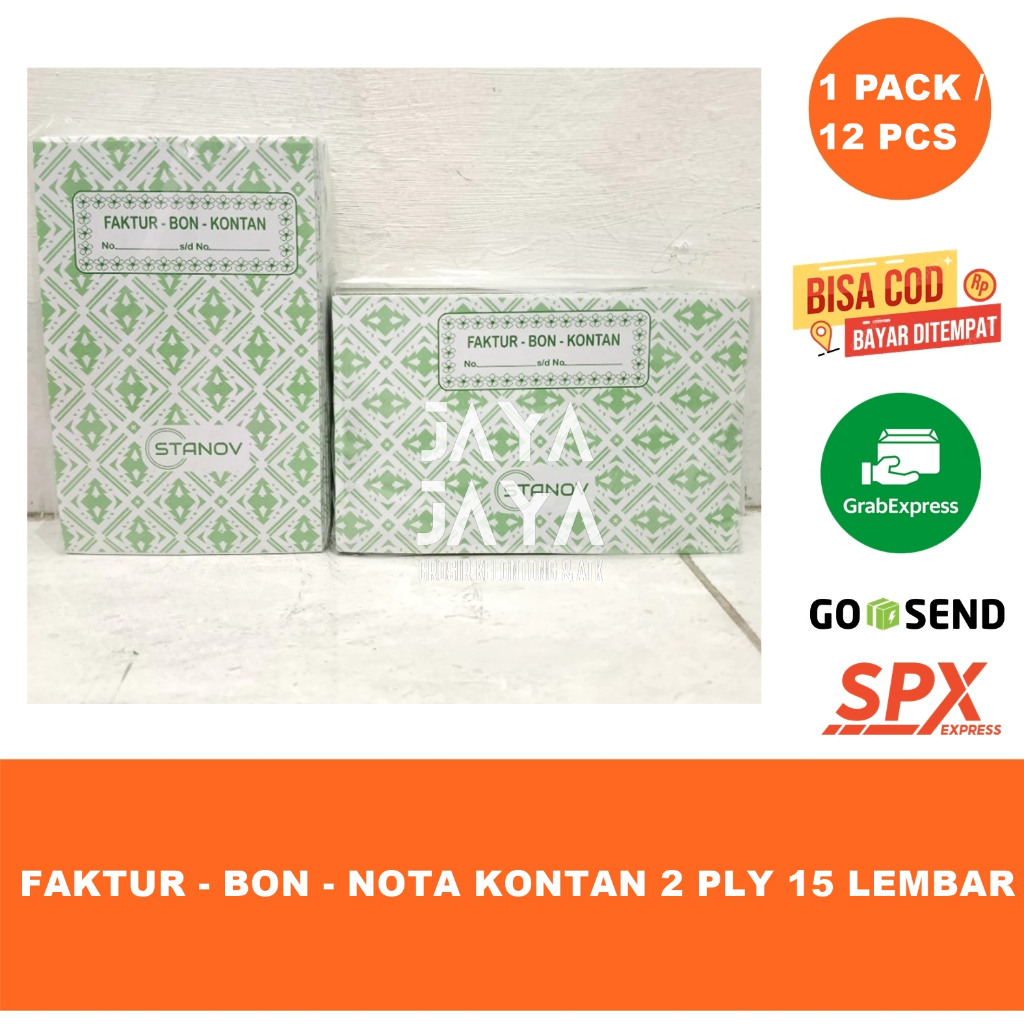 

1 Pack isi 12 Pcs Bon - Faktur - Nota Kontan 2 Ply