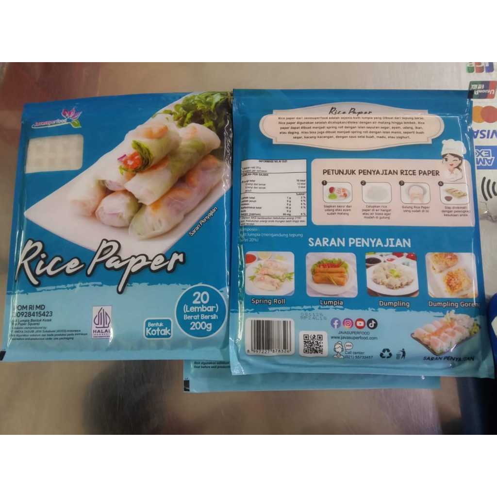 

Rice Paper Kotak Isi 20 Lembar 200gr Java Super Food
