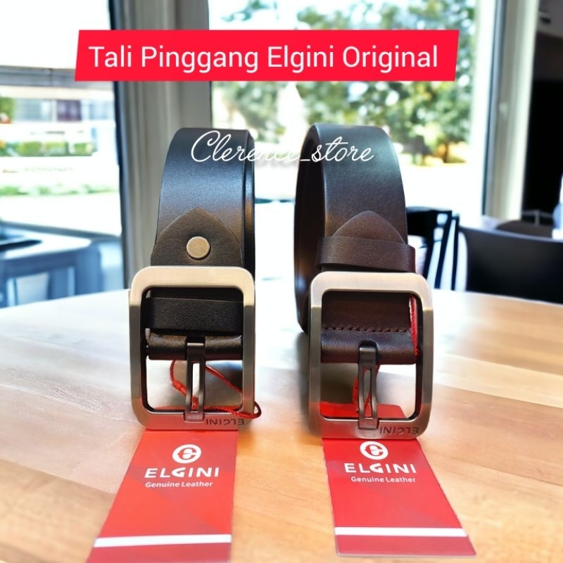 PROMO Ikat Pinggang Tali Pinggang Gesper Sabuk Belt Pria Kulit Asli Elgini 03H