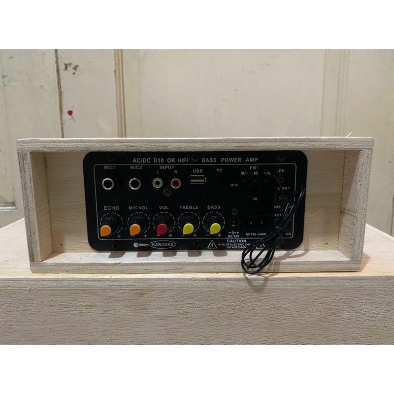 Ampli Bluetooth 400 Paket Amplifier Bluetooth 400 Watt dengan SMPS Siap Pakai untuk Speaker 6-12 Inc