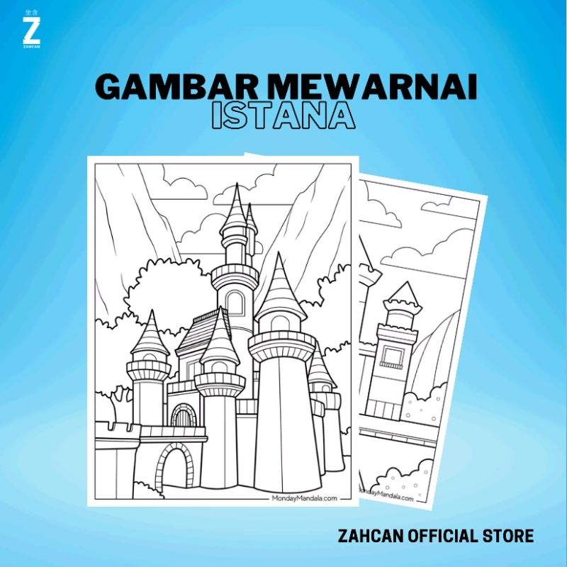 

Kertas Gambar Mewarnai A4 [ Istana ]