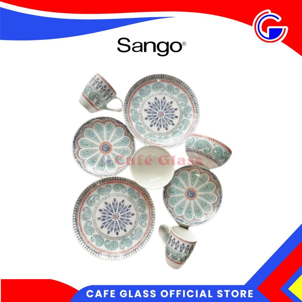 DINNER SET SANGO | PIRING SET KERAMIK | MANGKOK SET KERAMIK | SET HAMPERS SANGO GABELA