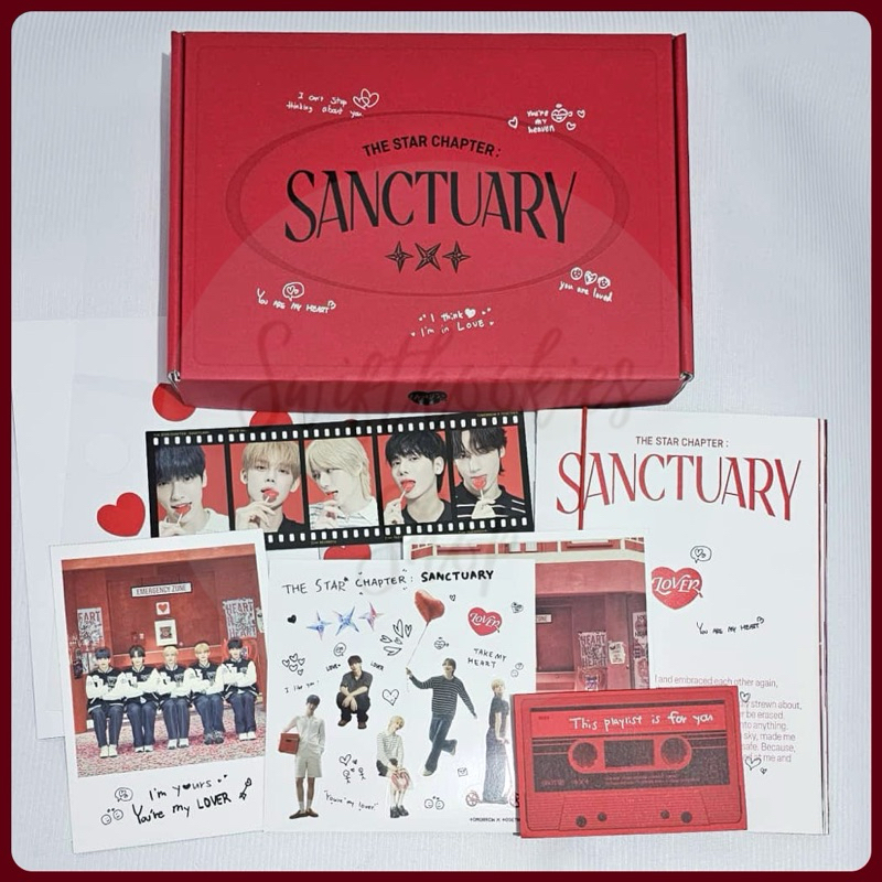 SHARING TXT SANCTUARY LOVER REGULAR UNSEALED ALBUM ONLY CD PHOTOBOOK QR LYRICS