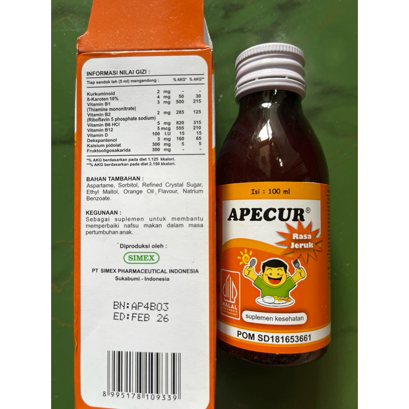 

APECUR orange sirup 100ml