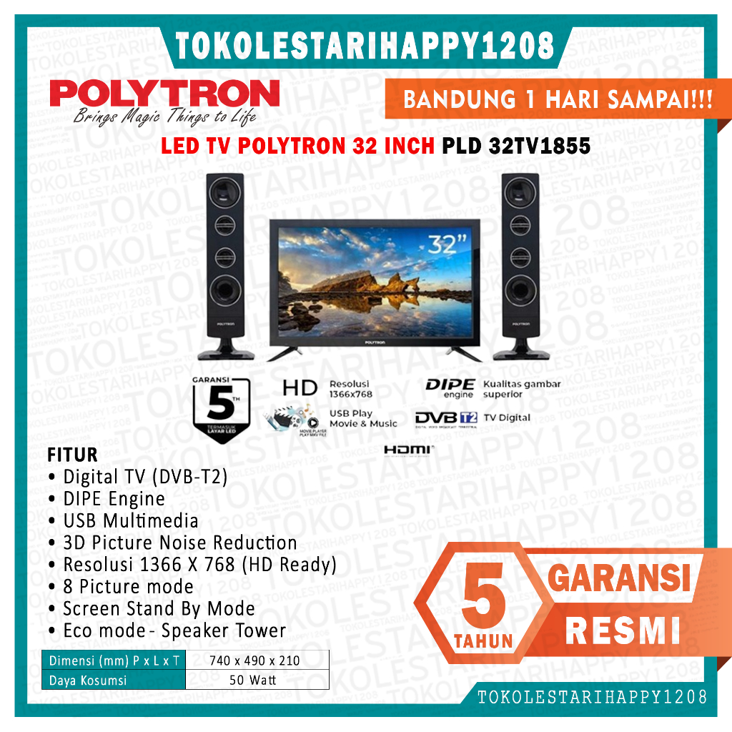 LED TV Polytron Digital 32 inch PLD 32TV1855
