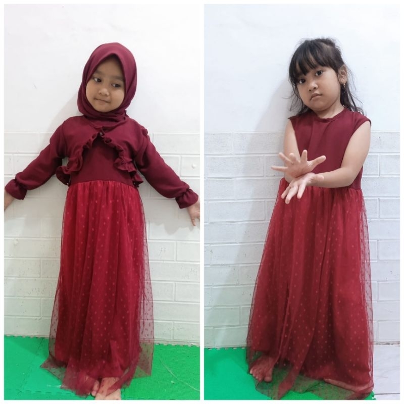 GAMIS DRESS ANAK BOLERO TILE HIJAB