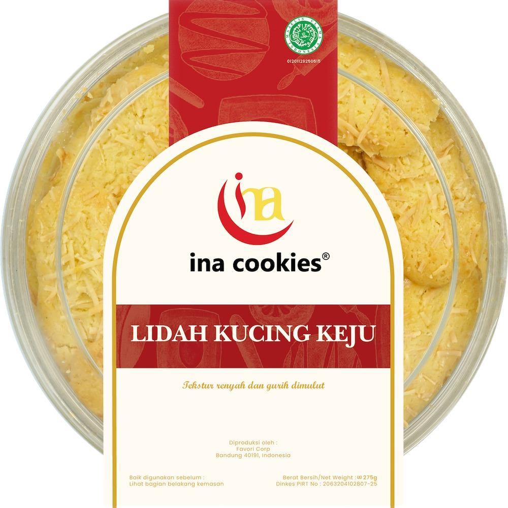 

Lidah Kucing Keju - Kue Kering Premium Toples Reguler by Ina Cookies (RAPUH)