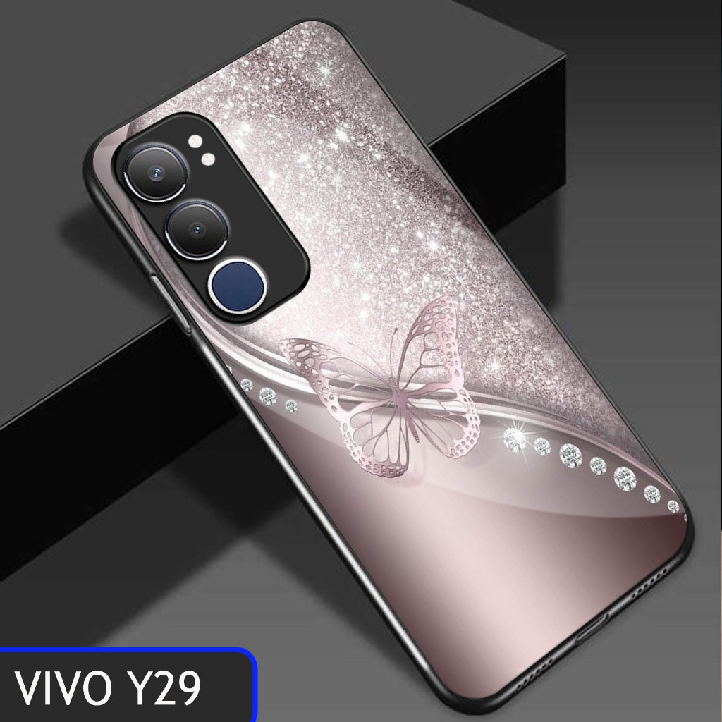 Softcase Glass Kaca Vivo Y29 - Casing Hp Vivo Y29 - Case Hp Vivo Y29 - Softcase Vivo Y29 Casing Hp -