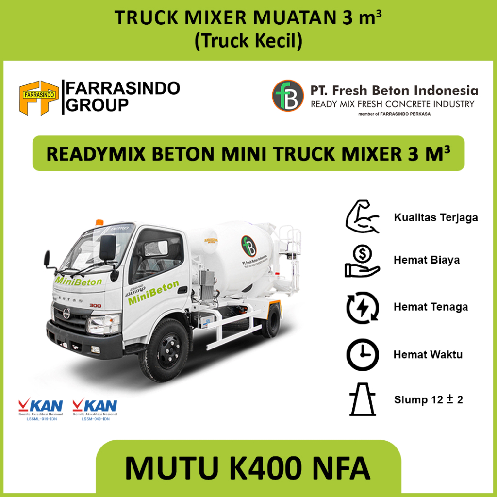 MINI BETON Fresh Beton Indonesia K-400 NFA | Member Of Farrasindo Perkasa Group
