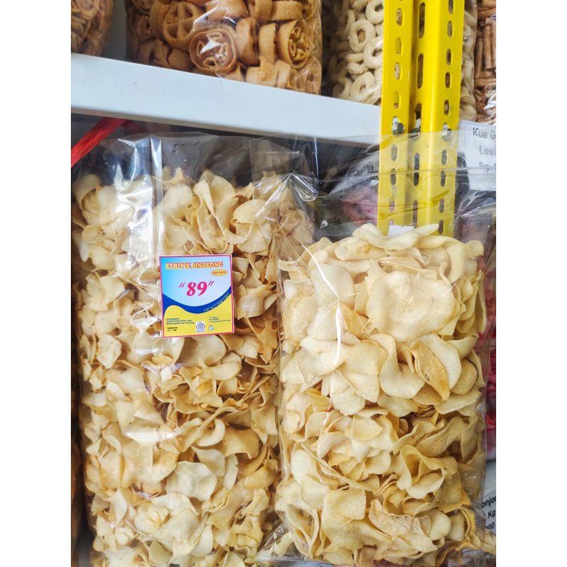 

keripik singkong gadung enak gurih renyah/camilan/kripik/krupuk/singkong/