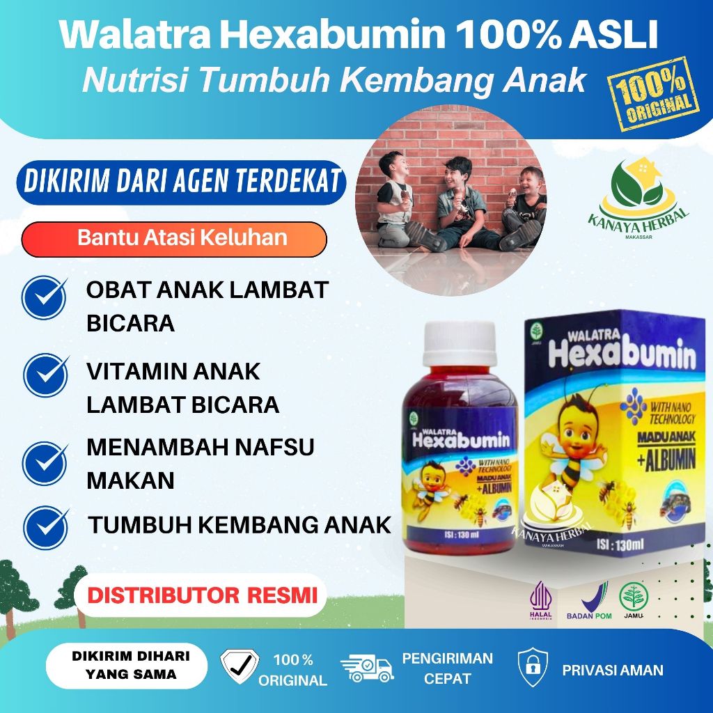 [COD] Obat Herbal Untuk Anak Biar Cepat Bicara - Obat Anak Speech Delay - Hexabumin 100% ASLI