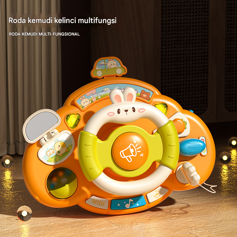 Wndr Mainan Edukasi Steering Wheel Car Setir Mobil Dengan Suara Dan Lampu