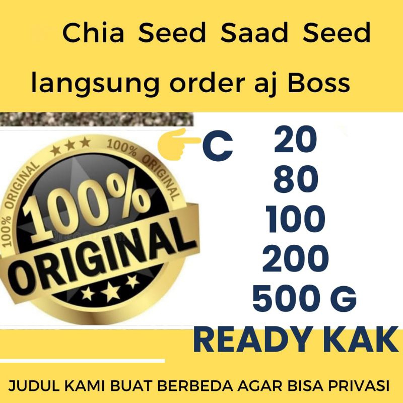 

Chia seed saad seed Langsung Order Aja Boss