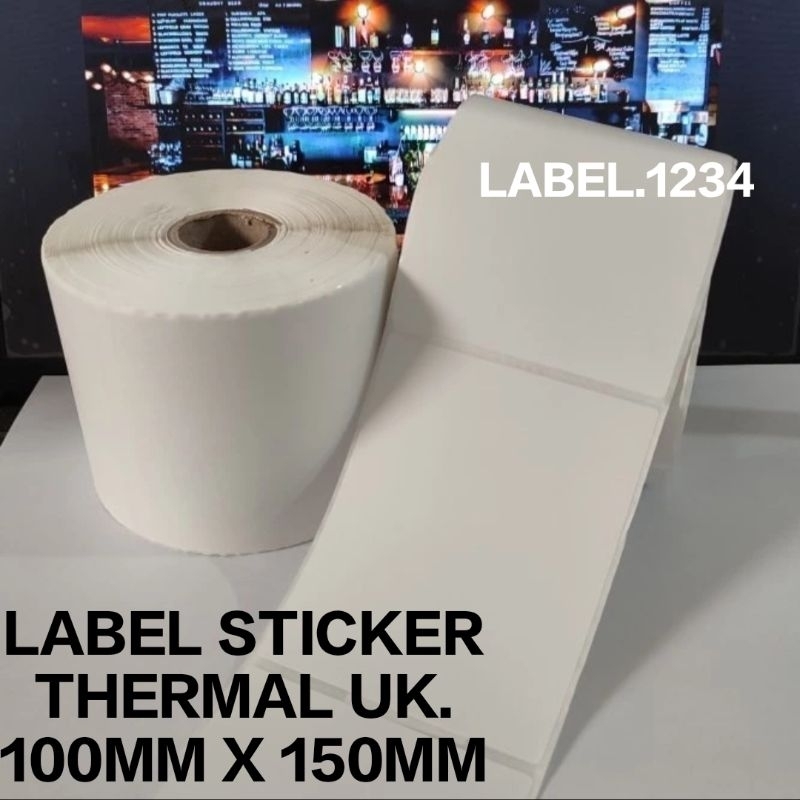 

||DISKON!!!!Label sticker thermal ukuran 100mm x 150mm ISI 250 pcs ROLL tidak luntur, lem kuat.