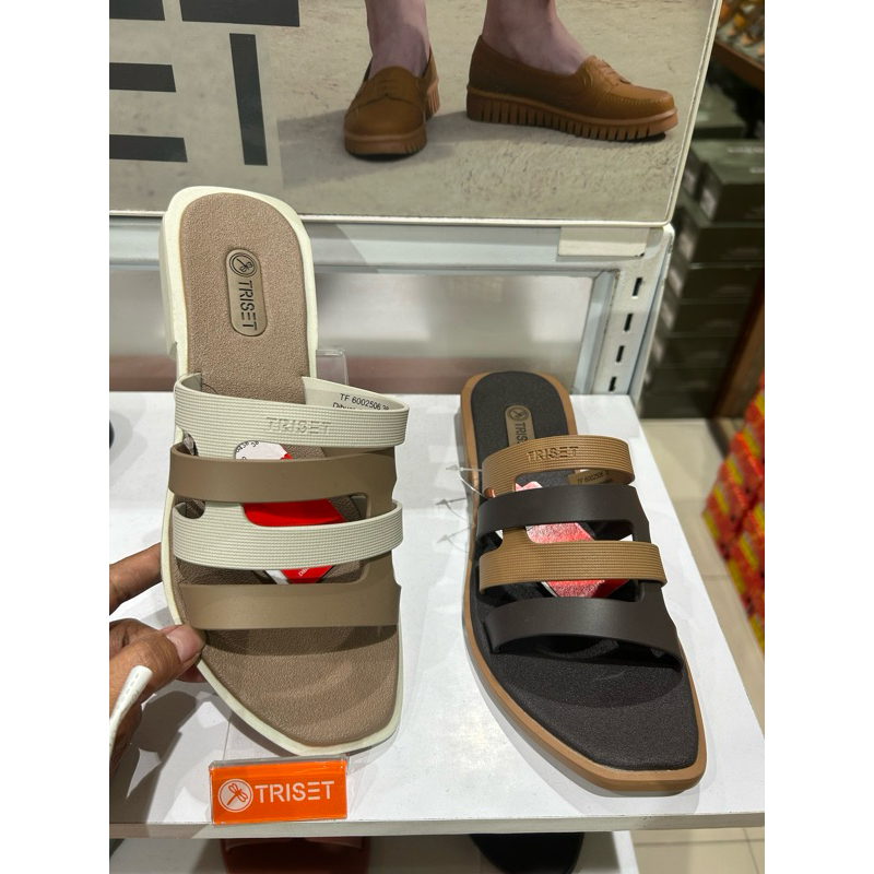 NEW TRISET Sandal flat full karet ringan Size 36-40