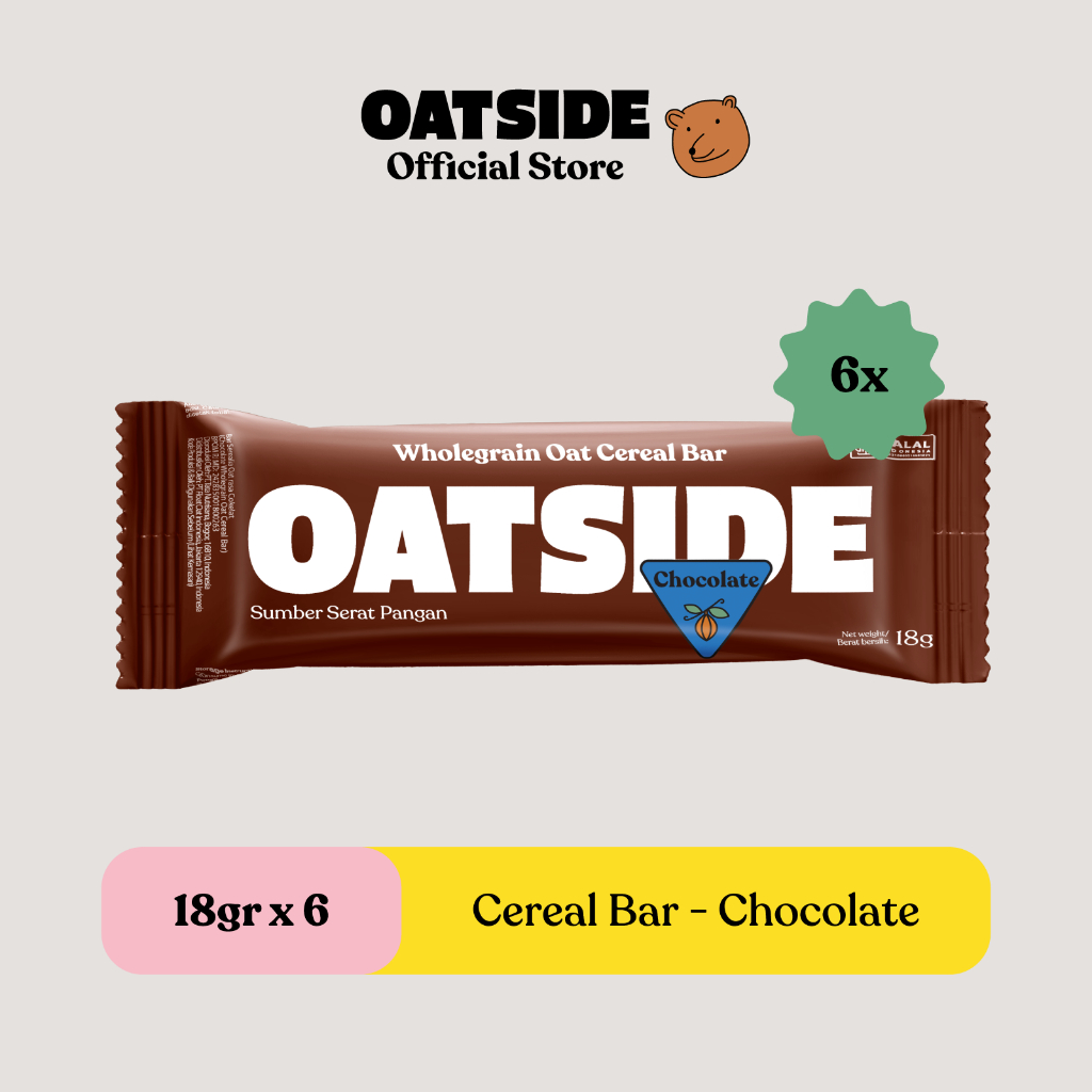 

OATSIDE Oat Cereal Bar Chocolate 18gr (6pcs)