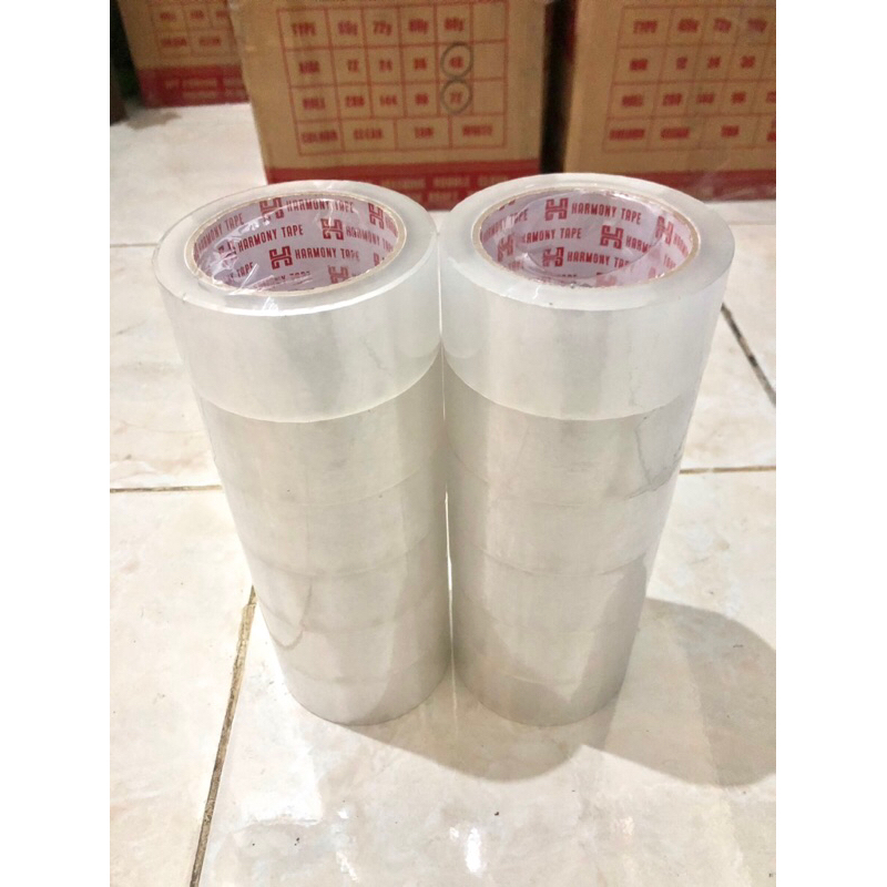 

lakban hemat(45mm x 120 yard)1 slop 6 pcs isolasi bening murah isolasi 3 jari