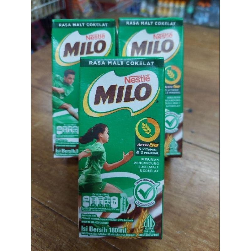 

Milo susu uht Rasa Malt Cokelat Isi 180 ml