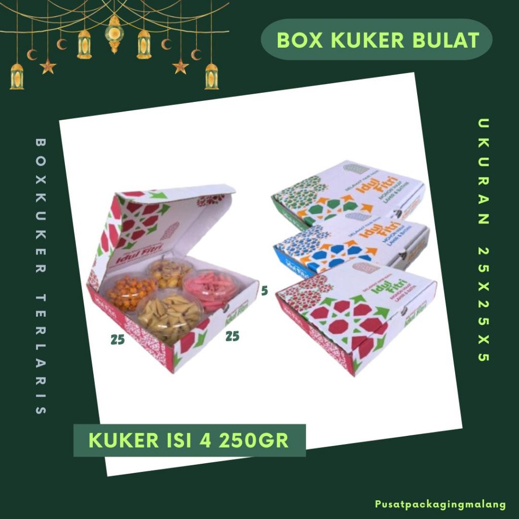 

Box 25x25x5 LD Toples 250gr Kue Kering Motif Lebaran/Polos Eid Mubarok Kotak Idul Fitri Dus Parcel Box Lebaran Kardus Packing Bingkisan Baju Kotak Hampers