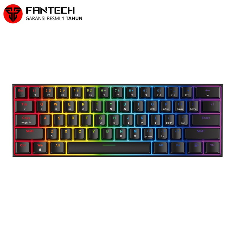 Keyboard Gaming Fantech MK 857 MAXFIT61 Wireless Keyboard Mechanical RGB MK857